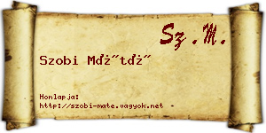 Szobi Máté névjegykártya