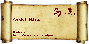 Szobi Máté névjegykártya
